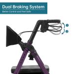 ELENKER All-Terrain Rollator Walker with 10” Non-Pneumatic Wheels, Sponge Padded