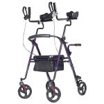 Deluxe ELENKER Heavy Duty Upright Rollator Walker Stand Up Medical Aid Purple