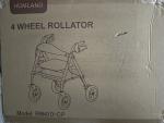 Homland Foldable Rollator Walker with Seat, 8" All-Terrain Wheels, #R022