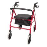 US Adjustable Heavy Duty 500lbs Rollator Rolling Walker w/4 Wheels Padded Seat