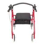 US Adjustable Heavy Duty 500lbs Rollator Rolling Walker w/4 Wheels Padded Seat