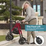 ELENKER All-Terrain Rollator Walker with 10” Rubber Wheels, Padded Seat &