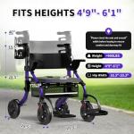 BigAlex Rollator Walkers for Seniors with Wider Seat,Walker Wheelchair Combo,2 in 1 Rollator Walker, Transport Wheelchair for Adults,Rolling Walker with All-Terrain Wheels,400 LBS Weight Capacity