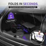 BigAlex Rollator Walkers for Seniors with Wider Seat,Walker Wheelchair Combo,2 in 1 Rollator Walker, Transport Wheelchair for Adults,Rolling Walker with All-Terrain Wheels,400 LBS Weight Capacity