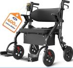 Z59 2-in-1 Rollator, 400lb Capacity, 10" All-Terrain Wheels