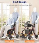 Z59 2-in-1 Rollator, 400lb Capacity, 10" All-Terrain Wheels