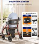 Z59 2-in-1 Rollator, 400lb Capacity, 10" All-Terrain Wheels