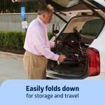 Medline Heavy Duty Steel Bariatric Rollator 500 lb Weight Capacity Burgundy