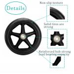 1Set 6" Wheelchair Accessorie Heavy Duty Rollator Wheels for Walkers Rollators