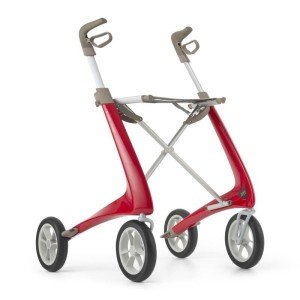 ByACRE Carbon Ultralight Rollator Walker - Red