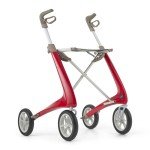 ByACRE Carbon Ultralight Rollator Walker - Red