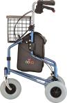 NOVA Traveler 3-Wheel Rollator Walker, All Terrain 8” Wheels BLUE - OPEN BOX