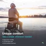 Helavo All Terrain Walker Rollator w/ 12” Pneumatic Tires Foldable Outdoor