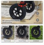 HENMNII All Terrain Rollator Walker for Seniors w/ Seat 10" Front Wheels - Black