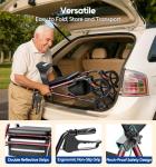 Bluelog Walkers for Seniors Rollator Walkers with Seat, 350lb Capacity with Cup Holder & Cane Holder, 8'' All Terrain Wheels, Adjustable Handles and Seat Height, Foldable Design, Burgundy