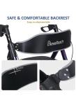 BlessReach Heavy Duty Rollator Walker w/ Large Seat Up to 450 lbs - Purple