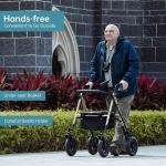 10” Deluxe ELENKER Rollator Walker Heavy Duty Upright Medical Aid Stand Up USA