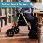 10” Deluxe ELENKER Rollator Walker Heavy Duty Upright Medical Aid Stand Up USA