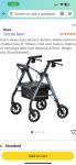 NOVA Star DX Heavy Duty Xtra Wide Rollator Walker - 8" Wheels, Blue - Open Box