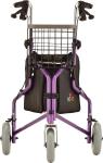 NOVA Traveler 3-Wheel Rollator Walker, All Terrain 8” Wheels PURPLE - OPEN BOX
