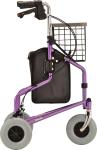 NOVA Traveler 3-Wheel Rollator Walker, All Terrain 8” Wheels PURPLE - OPEN BOX