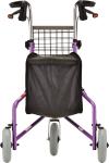 NOVA Traveler 3-Wheel Rollator Walker, All Terrain 8” Wheels PURPLE - OPEN BOX