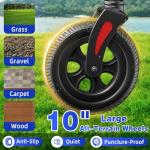 BigAlex Rollator Walker with Seat, Walker for Seniors with Wider Seat,Folding Rolling Walkers with 10" All-Terrain Wheels,Lightweight Aluminum Walkers Rollator with Backrest,Cup Holder,Blue