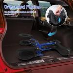 BigAlex Rollator Walker with Seat, Walker for Seniors with Wider Seat,Folding Rolling Walkers with 10" All-Terrain Wheels,Lightweight Aluminum Walkers Rollator with Backrest,Cup Holder,Blue