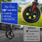 BigAlex Rollator Walker with Seat, Walker for Seniors with Wider Seat,Folding Rolling Walkers with 10" All-Terrain Wheels,Lightweight Aluminum Walkers Rollator with Backrest,Cup Holder,Blue