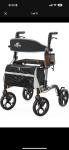 AOJIN All Terrain Rollator Walker Lightweight Foldable 8 In Wheels 350lb SEALED
