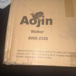 AOJIN All Terrain Rollator Walker Lightweight Foldable 8 In Wheels 350lb SEALED