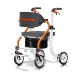 Nihhcune 4-in-1 All-Terrain Upright Rolling Walker Wheelchair Combination, No Installation, One-Step Folding Walker with Seat, Rollator Walker with Storage Bag for Seniors & Adults of Different Height