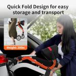 Nihhcune 4-in-1 All-Terrain Upright Rolling Walker Wheelchair Combination, No Installation, One-Step Folding Walker with Seat, Rollator Walker with Storage Bag for Seniors & Adults of Different Height