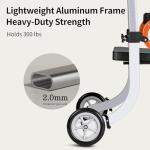 Nihhcune 4-in-1 All-Terrain Upright Rolling Walker Wheelchair Combination, No Installation, One-Step Folding Walker with Seat, Rollator Walker with Storage Bag for Seniors & Adults of Different Height