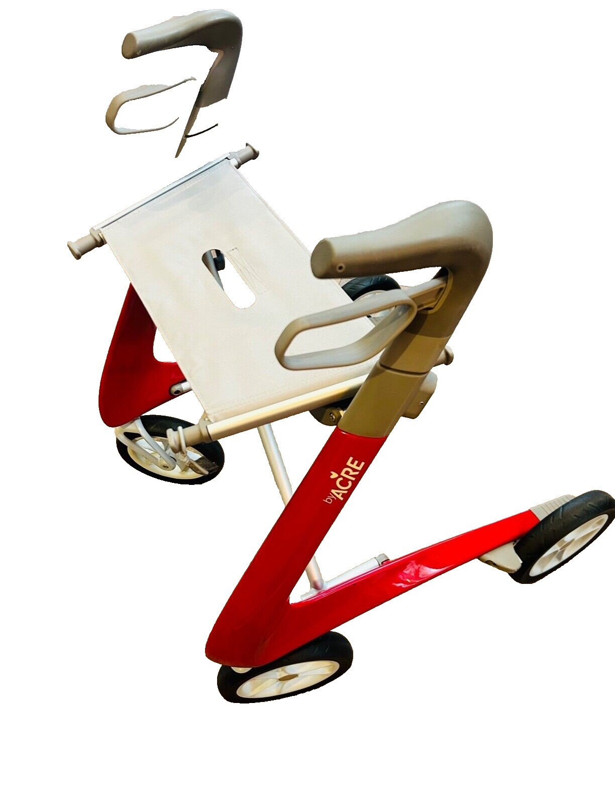 Carbon Ultralight Compact Rollator Walker - Red