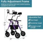 2025 Deluxe OEM ELENKER Rollator Walker Stand Up Medical Aid Heavy Duty Upright