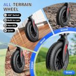 BigAlex Rollator Walkers for Seniors with Wider Seat,Walker Wheelchair Combo,2 in 1 Rollator Walker, Transport Wheelchair for Adults,Rolling Walker with All-Terrain Wheels,400 LBS Weight Capacity,Blue