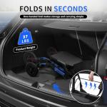 BigAlex Rollator Walkers for Seniors with Wider Seat,Walker Wheelchair Combo,2 in 1 Rollator Walker, Transport Wheelchair for Adults,Rolling Walker with All-Terrain Wheels,400 LBS Weight Capacity,Blue