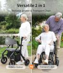 Lightweight 2-in-1 Carbon Rollator with Seat