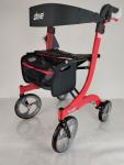 Drive Medical Nitro DLX Foldable Rollator Walker w/Seat Tall Red RTL10266-T