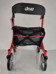 Drive Medical Nitro DLX Foldable Rollator Walker w/Seat Tall Red RTL10266-T