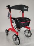 Drive Medical Nitro DLX Foldable Rollator Walker w/Seat Tall Red RTL10266-T