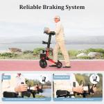 Nihhcune Upright Rollator Walker for Seniors, All-Terrain Stand Up Walker with Padded Seat & Backrest, Heavy Duty Compact Folding Rolling Walker with Big Wheels and Adjustable Armrests, 300lb Capacity