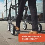 byACRE Carbon Ultralight Rollator Walker - Black