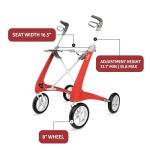 ACRE Carbon Ultralight Rollator Walker with Bag