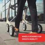 byACRE Ultralight Carbon Rollator with 16.5" Seat