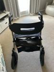 Maxwalk Rollator Walker w Seat Gold 12" All Terrain Rubber Wheels MW2402