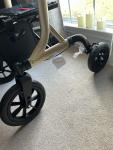 Maxwalk Rollator Walker w Seat Gold 12" All Terrain Rubber Wheels MW2402