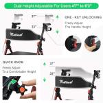 Matinal Foldable Rollator Walker with Seat - Burgundy