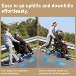 CARLIKE 3 in 1 Electric Wheelchair & Lightweight Rollator Walker with Seat & Foldable Transport Wheel Chair for Seniors Adults, Motorized Mobility Scooters, All Terrain,500W Motors